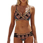Women Bohemia Push-Up Padded Bra Beach Bikini Set Swimsuit Swimwear Womens Swim Top Large Bust Female Summer Beachwear купальник