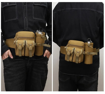 Outdoor Tactical Waist Pack Nylon Hiking Phone Water Bottle Pouch Sport Tool equipment package Hunting Climbing Camping Belt Bag