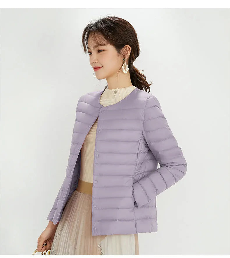Top Grade 90% White Duck Down Women Ultra Lightweight Packable Line Jackets 2023 New Autumn Winter Keep Warm Puffer Coats