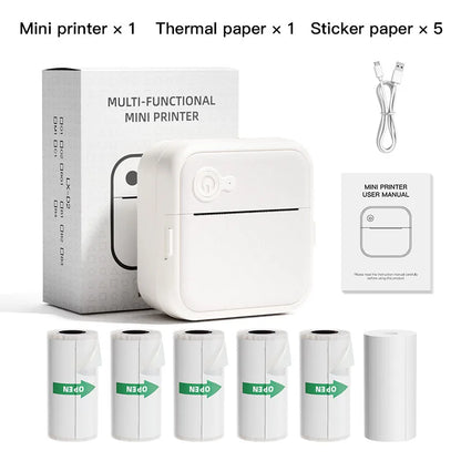 DOLEWA D8 Portable Mini Printers Wireless Bluetooth Inkless Sticker Maker Printer Tag Price Machine for Office School Kitchen