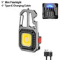 COB Flashlight Rechargeable Portable LED Keychain Work Light Outdoor Camping Light Pocket Wrench Screwdriver Safety Hammer Lamp