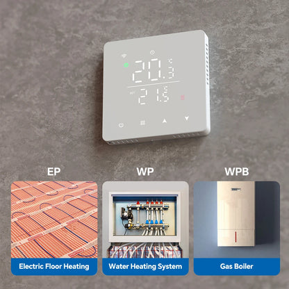 Beok Tuya Wifi Heating Thermostat Smart Home Thermoregulator for Warm Floor Gas Boiler Water Heating Work with Google Alexa