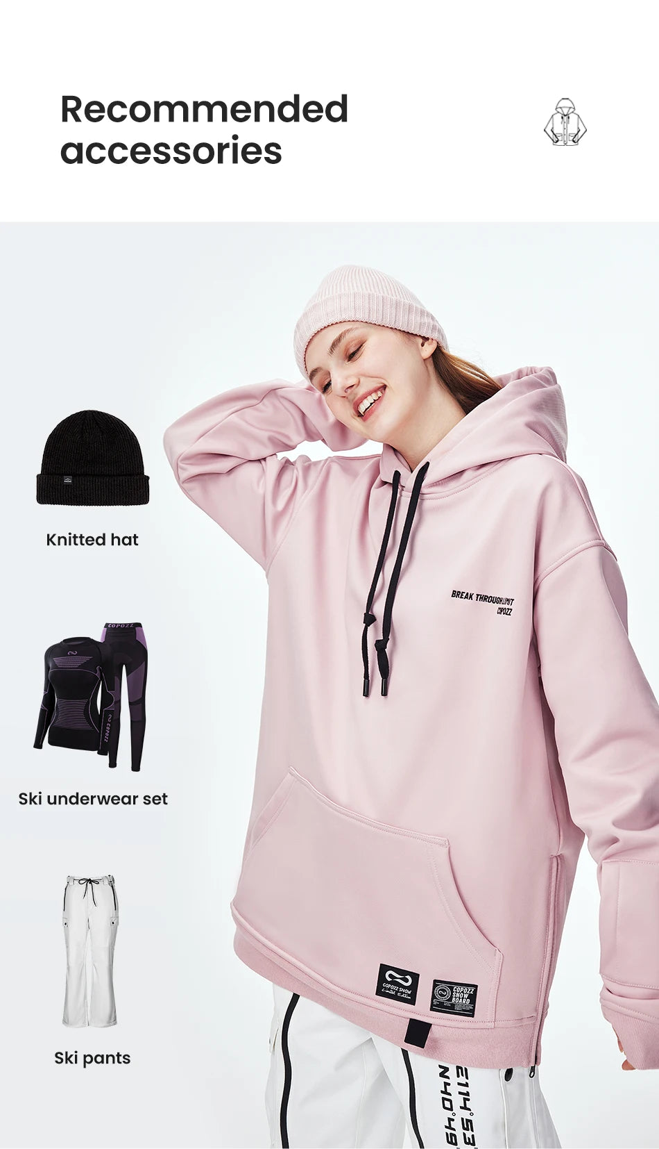 Oversize Ski Hoodie Men Women Warm Windproof Waterproof Snow Hoodie Ski Jacket Skiing Snowboarding Hooded Jackets Ski Equipment