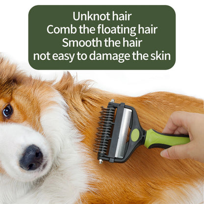 3 In 1 Pet Deshedding Brush, Dog Hair, Pet Fur Knot Cutter