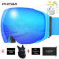 PHMAX Magnetic Ski Goggles UV400 Skiing Eyewear Anti-fog Lens Women Men Winter Outdoor Sports Mountain Snowboard Big Snow Goggle