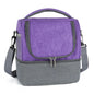 Double Layer Portable Picnic Lunch Bag Crossbody Handheld Insulated Breast Milk Storage Bag Outdoor Meal Box Bag