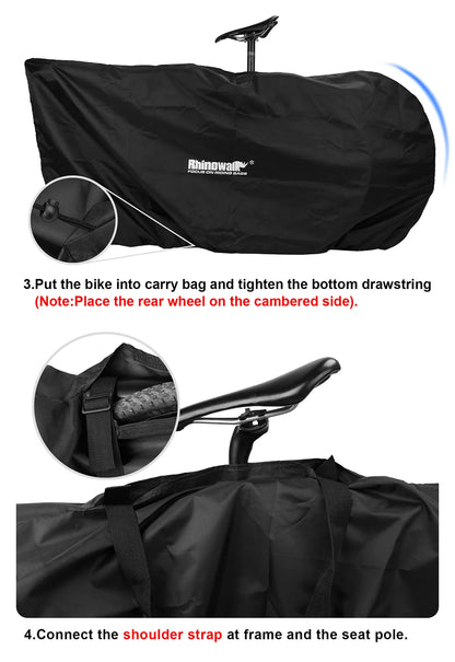 Rhinowalk Road Bicycle Storage Bag Cover Portable Fits 27.5" And below MTB/700C Road Bike Light Bike Travel Carry Shoulder Bag