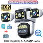 20MP 10X Optical Zoom WiFi6 Outdoor Security Cam Four Lens Three Screens Auto Tracking 6K Dual Len Waterproof WiFi CCTV Cam 10K