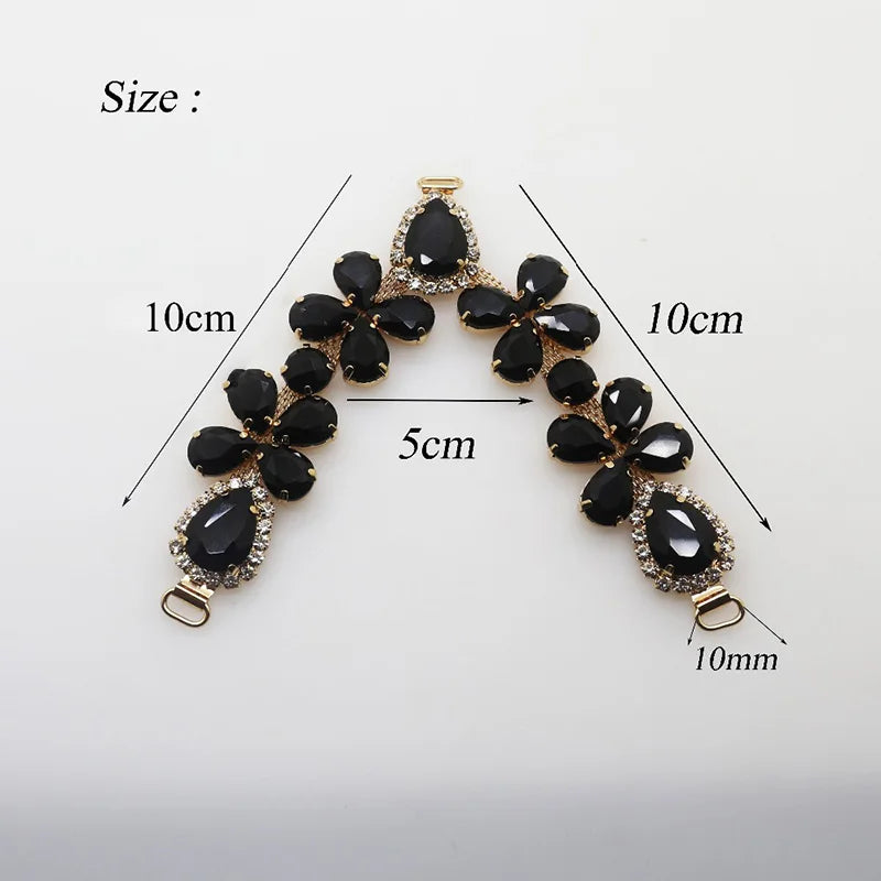 1 pcsOf Fashionable Rhinestone Metal Slipper Chains And Bread Shoes Bikini Women's Shoes Metal Slippers Women's Open Toe