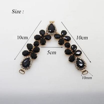 1 pcsOf Fashionable Rhinestone Metal Slipper Chains And Bread Shoes Bikini Women's Shoes Metal Slippers Women's Open Toe