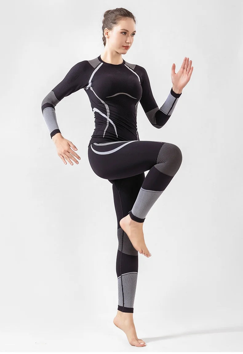 Goexplore Winter Ski Thermal Underwear Sets Men Women Sweat wicking Breathable Quick Dry Tracksuit Ski Thermo Long suit