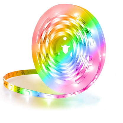 16ft/49ft/98ft/196ft Long LED Strip Lights - Color-Changing RGB Music Sync LED Rope Lights With 44-Key Remote And Phone App Cont