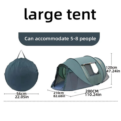 5-8 People Quickly Open Fully Automatic Pop-up Tent, Waterproof Camping Boat Tent, Portable Outdoor Tent For Travel
