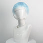 Colorful Gradient Wave Head Synthetic Wig for Women Anime Party Cosplay Birthday Party Wig with Bangs