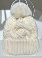 Winter Twist Knitting Hats Warm Fur Pompom Thick Plush Cap Beanies Solid Ladies Versatile Ski Snow Skullies Beanies Velvet Hat