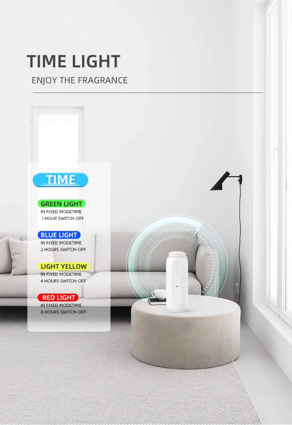 Waterless Essential Oil Diffuser Wall Plug Aroma Oil Diffuser Cool Mist Electric Scent Machine Smart Bluetooth Control For HomeElectric DiffusersGoWisse.com