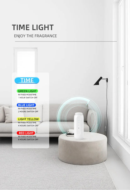 Waterless Essential Oil Diffuser Wall Plug Aroma Oil Diffuser Cool Mist Electric Scent Machine Smart Bluetooth Control For HomeElectric DiffusersGoWisse.com