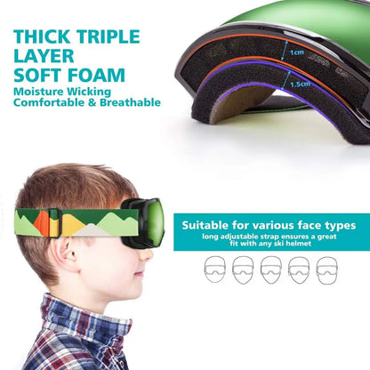 OutdoorMaster Kids Ski Goggles, Snowboard Goggles - Youth Snow Goggles
