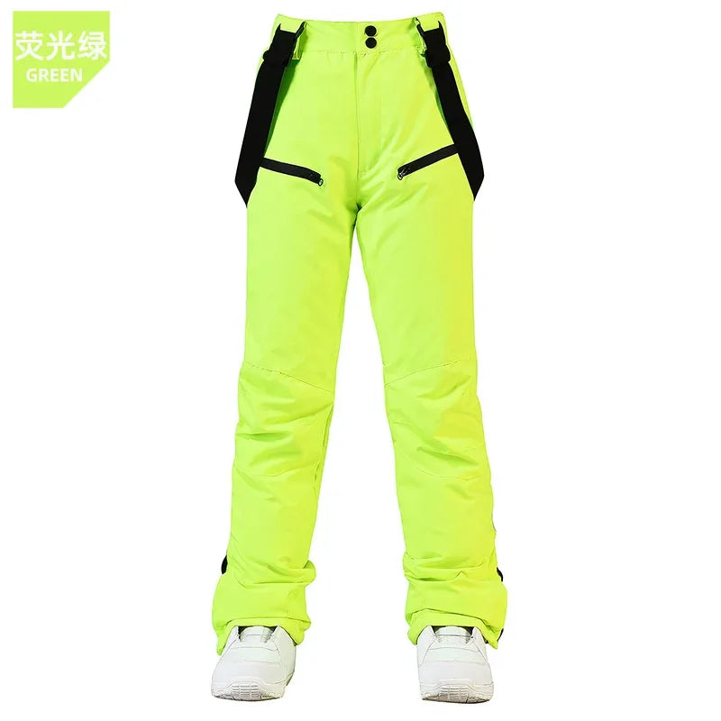 Women's and Men's Ski Pants Windproof Waterproof Snowboarding Pants Winter Outdoor Warm Snow Sports Pants Men Women Skiing
