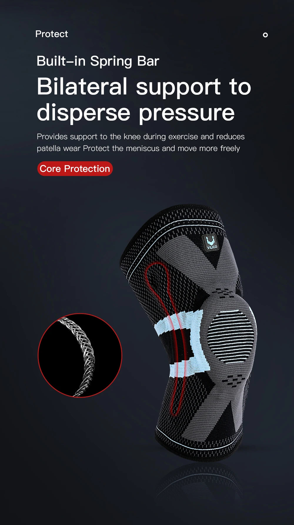 1 piece of compression knee pad, suitable for protecting men and women while running, knee support compression sleeve, sports an