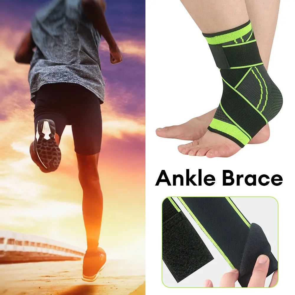 1pc Adjustable Ankle Support Compression Ankle Brace Protector Running Soccer Basketball Gym Ankle Stabilizer Bandage Strap