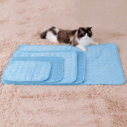 Dog Cooling Mat Summer Pad Mat For Dogs Cat Ice Silk Blanket Sofa Breathable Pet Dog Bed Summer Washable For Small Large Dog Cat
