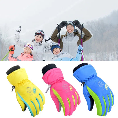 Outdoor Sport  Skiing Gloves Windproof Men Women Kids Winter Warm Ski Gloves Mittens Waterproof Skiing Breathable Air S/M/L/XL