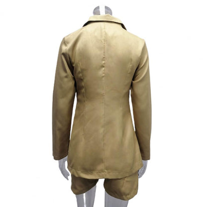 Women Suit Coat Single Button Lapel Deep V Neck Solid Color Formal Business OL Commute Lady Coat Jacket Slim Fit Blazer