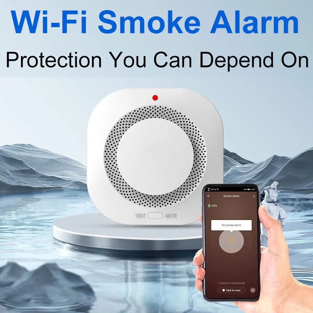 PGST Tuya Smart Wifi Smoke Sensor Smoke Detector Sensor Home Security For Security System Via Smart Life APPSmoke DetectorsGoWisse.com