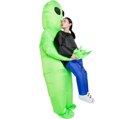 ET-Aliens Inflatable Costume Scary Monster Cosplay for Adult Kids Thanksgiving Christmas Party Festival Stage Children Clothing