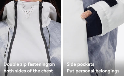 VECTOR Men and Women Splicing Skiing Skiing Top Waterproof Windproof Warm Durable Indoor and Outdoor Skiing Snowboard Jacket