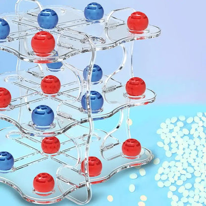 Fun Interactive Chess Board Game Set and 3D Tic-Tac-Toe, Learning & Strategy Development Toys