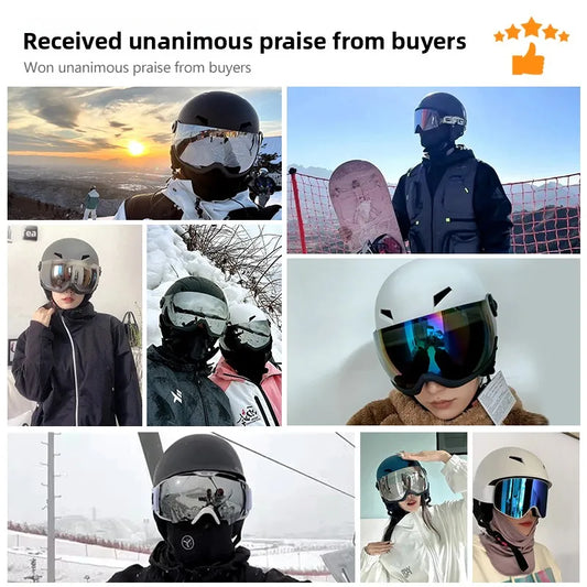 Eastinear Snowboard helmet Ski Helmet Men Snow Goggles In One Anti-Impact For Adult Women Ski Skateboard Snowboard Safety Helmet