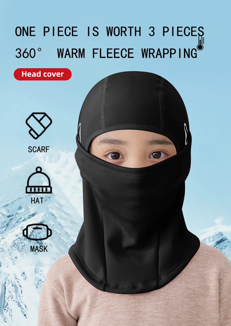 Children's ski warm headgear outdoor windproof cold-proof cycling mask helmet lining balaclava hat men and women