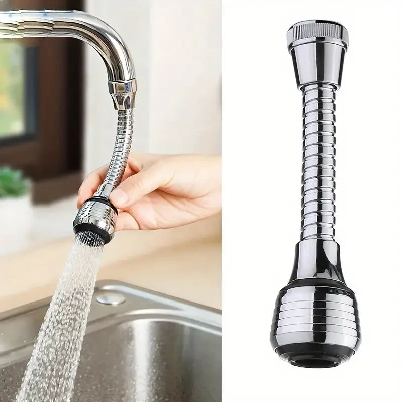 2pcs 1080° Swivel Faucet Spray Head Wash Basin Robot Arm Faucet Extender Sink Accessories for Extension Faucet Easy Install