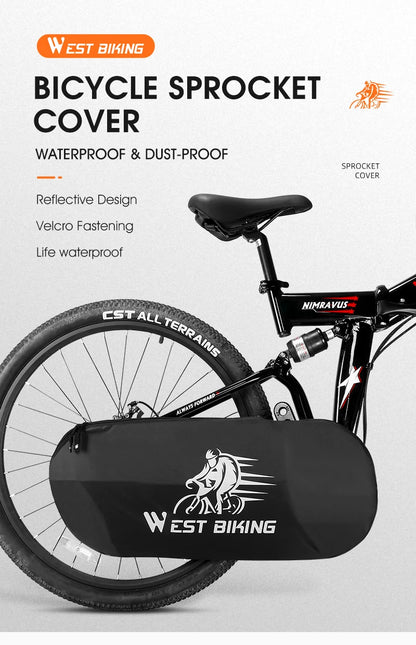 WEST BIKING Bicycle Chain Protector Cover Waterproof Dustproof MTB Road Bike Chainwheel Protection Cover Cycling Equipment