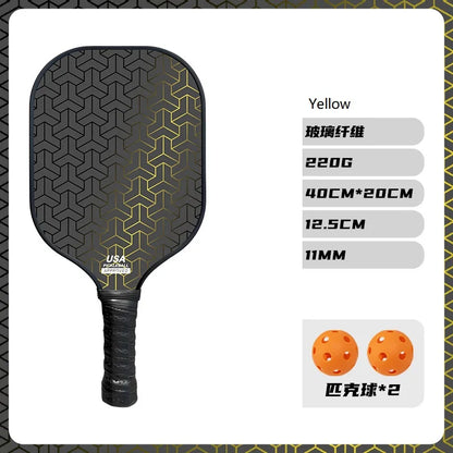 (1pcs) Cheap Fiberglass Pickleball Racket PP Honeycomb Core Pickle Ball Paddle With 2 Balls