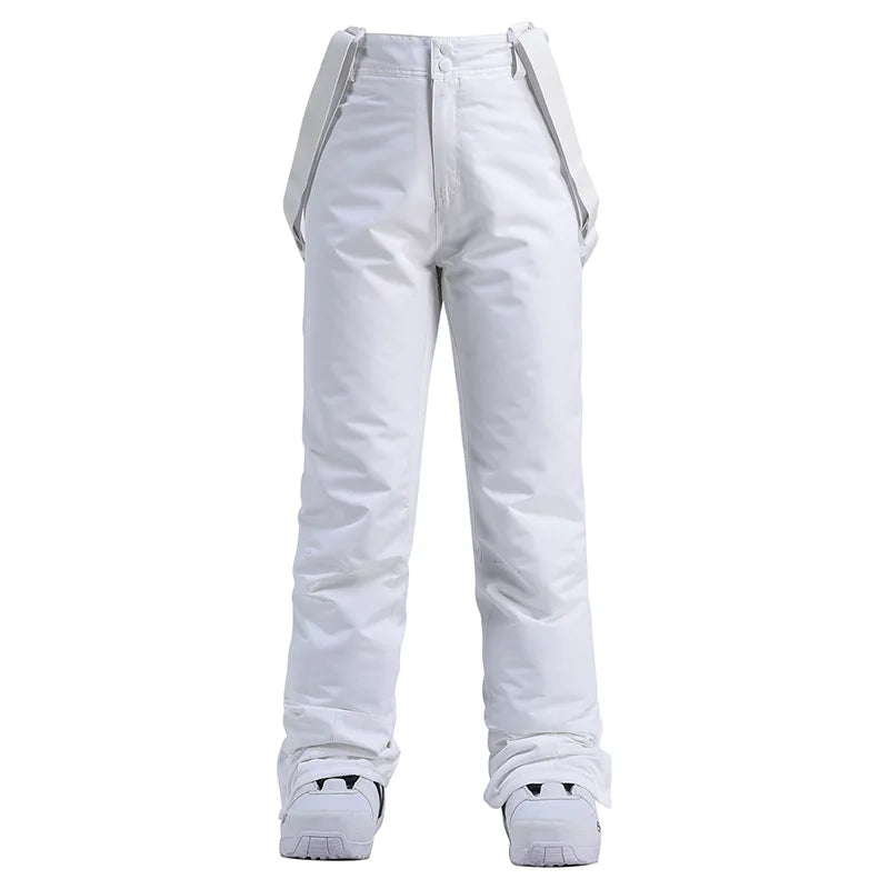 Cheap Women's and Men's Ice Snow Pants Outdoor Snowboarding Clothing Strap Trousers Skiing Suit Wear 10K Waterproof