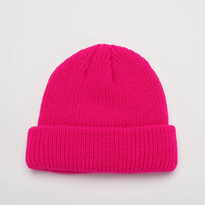 Winter Warm Beanies Casual Short Thread Hip Hop Hat Adult Men Female Knitted Skull Cap Elastic Unisex