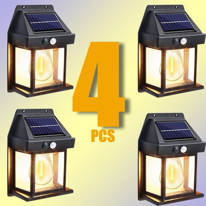 Solar-Powered Motion Sensor Light, LED,Waterproof, Outdoor WallLight, 