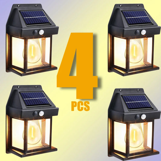 Solar-Powered Motion Sensor Light, LED,Waterproof, Outdoor WallLight, 