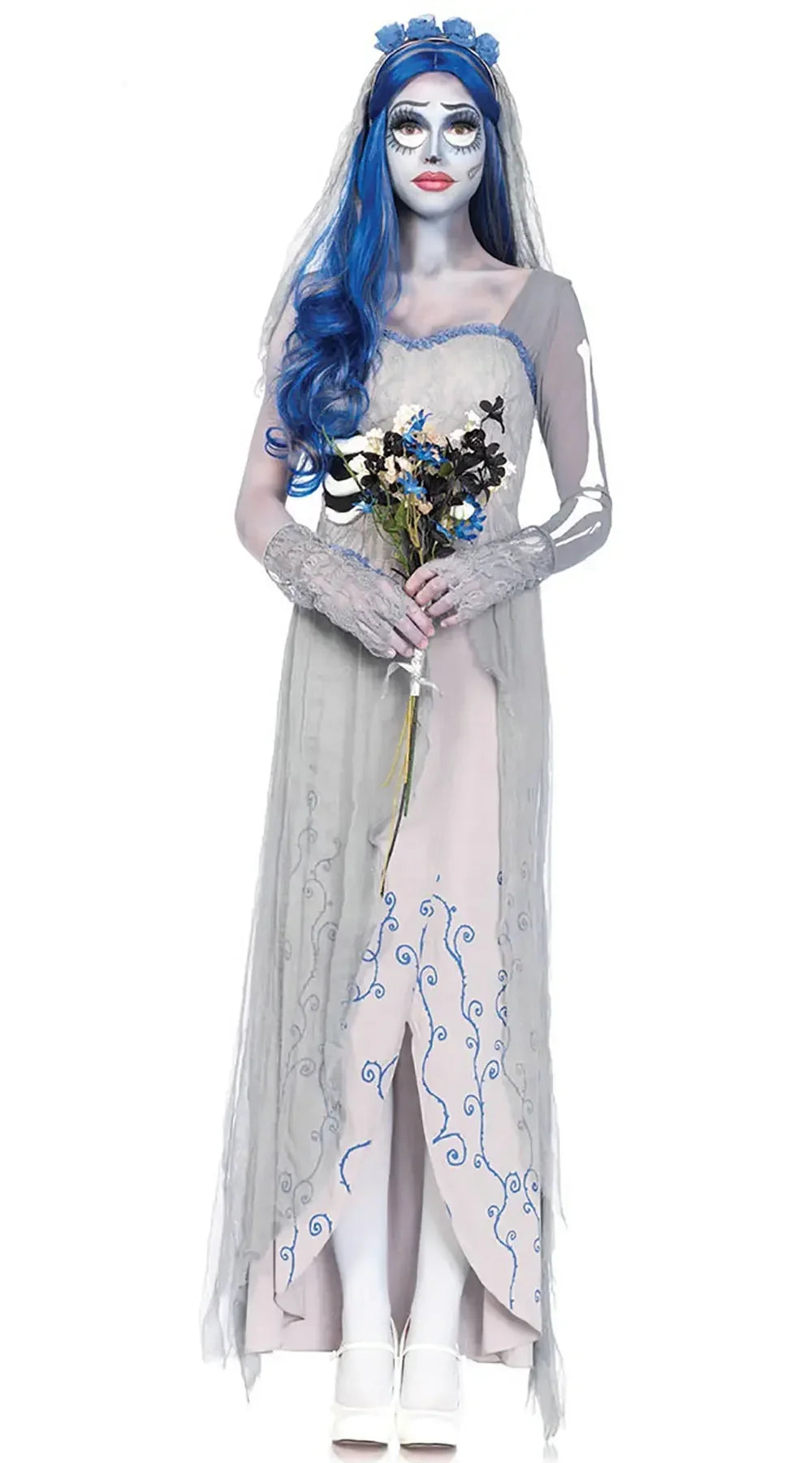 Dress for Female Devil Cosplay Party Devil Corpse Bride Costumes Halloween Women Scary Vampire Costume Clothes Witch Dresses \