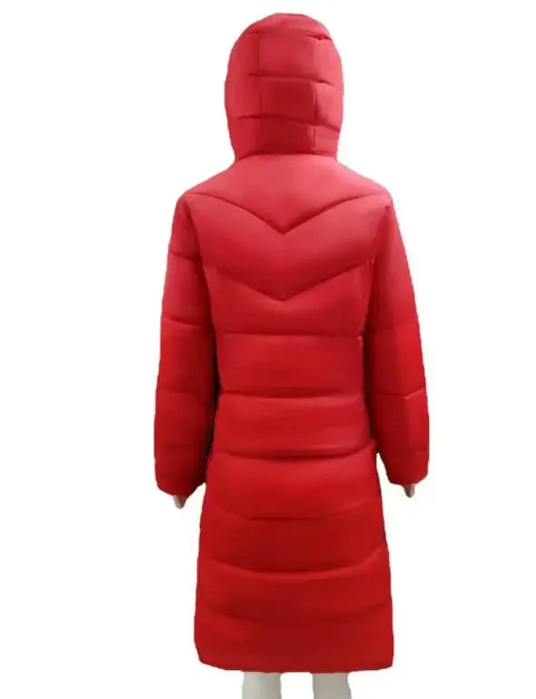 New Hooded Down Coats Women Medium Long Slim Fit Down Parkas Winter Warm Solid Casual Zipper Coat Stylish Outwear Autumn Jackets