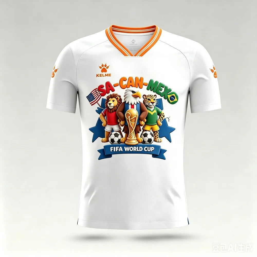 KELME USA-Mexico-Canada World Cup Summer Men's Short-Sleeve T-Shirt – A Best-Selling Collaborative Design
