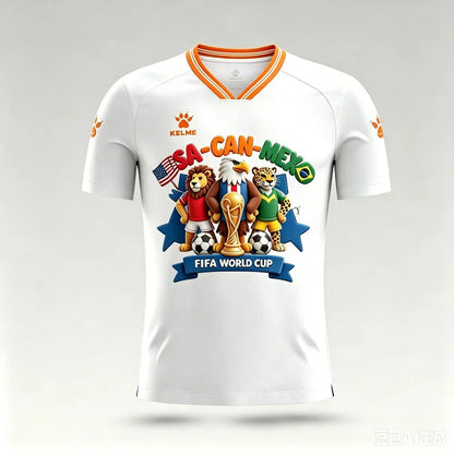 KELME USA-Mexico-Canada World Cup Summer Men's Short-Sleeve T-Shirt – A Best-Selling Collaborative Design