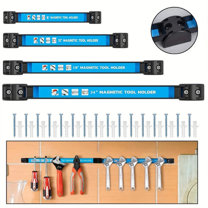 Magnetic Tool Holder Heavy-duty Magnet Tool Bar Long Strip Garage Workshops Hardware Storage Metal Organizer Rack For Workbench