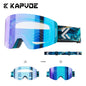 KAPVOE Ski goggles Anti-fog Skiing goggles Photochromic Outdoor Sports Magnetic Glasses Winter Snowboard Snowmobile Equipment