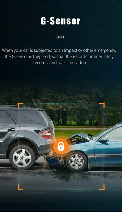 WIFI DVR Recorder Dashcam 1440P Dash Car Dash Cam Camera Dual Lens Built In  G-Sensor Loop Recording Parking Monitoring