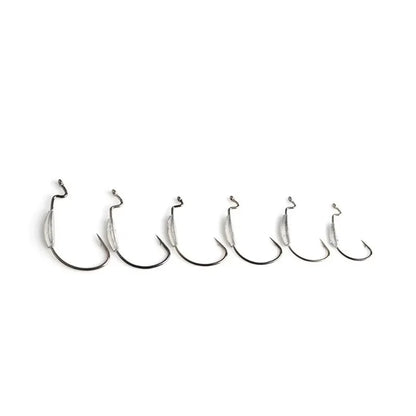 NGB 5PCS High Carbon Steel Offset Fishing Hook Lure 1/0# 2/0# 3/0# 4/0# 1# 2# Texas Jig Head Crank Hook Worm Soft Bait Hooks