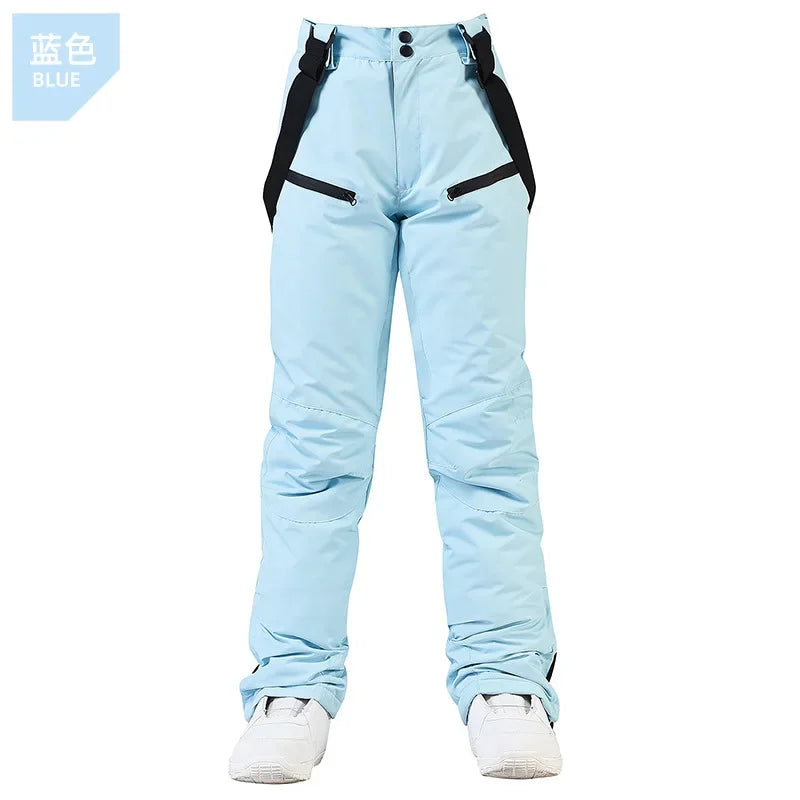 Women's and Men's Ski Pants Windproof Waterproof Snowboarding Pants Winter Outdoor Warm Snow Sports Pants Men Women Skiing